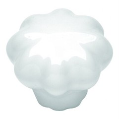 Hickory Hardware White Ceramic Cabinet Knob 20-Pack Flower Star Scalloped P623-W