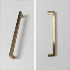 10 Pack Cabinet Handles – 8 Inch Champagne Bronze Square Drawer Pulls