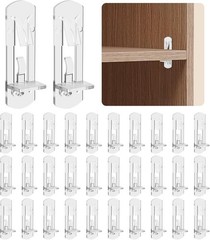 32 PCS Cabinet Shelf Clips 5mm, 3/4″ Kitchen Clips, 5mm x