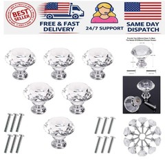 Durable & Elegant 30mm Crystal Knobs for Dressers and Cabinets – 6 Count