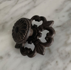Vintage Old World Moroccan Drawer Cabinet Door Knob Pull BRWN Cast Iron Metal 3″