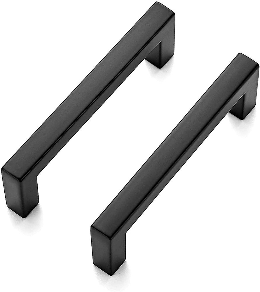 30 Pack 3 Inch Center to Center Slim Square Bar Drawer Pulls Handles Matt Black