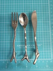 Vintage Twig, Knife, Fork, Spoon drawer/cabinet Pulls lot of 43