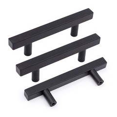3in Cabinet Pulls Black Kitchen Cabinet Handles Modern Drawer Pulls Square Ba…