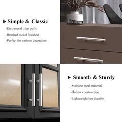 Probrico Stainless Steel Drawer Pulls 6″ Brushed Nickel 30 Pack