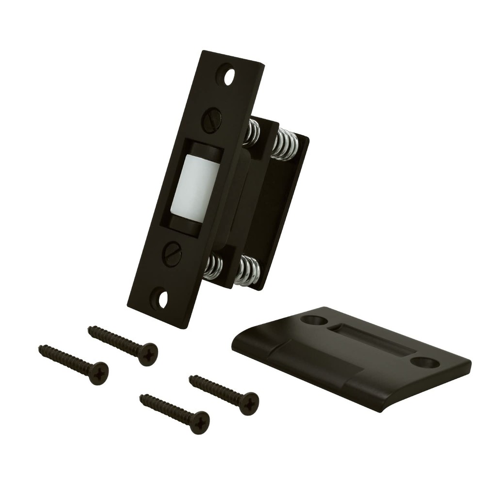 Oil Rubbed Bronze Adjustable Solid Brass Roller Catch, Full Lip Strike, Nuk3y