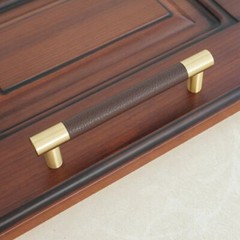 Black Leather Drawer Pulls Handles Brown Leather Cabinet Door Handles
