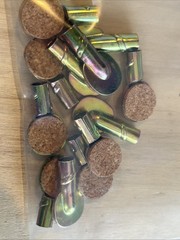 RD Yellow Zinc Cork Tip Shelf Pin 1/4”hole 3/8” Length (12pcs)