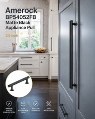 Amerock BP54052FB Matte Black 24” Appliance Pull Cabinet Handle