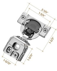 7 PCS Ravinte 1-1/4 inch Overlay Soft Close Kitchen Cabinet Hinges Stainless Ste
