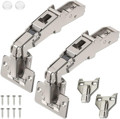 170 Degree Cabinet Hinges Bundle – Pack of 2 Full Overlay Self Close Door