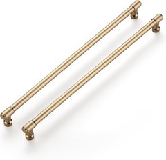 10 Pack 12-3/5″ Hole Centers Champagne Bronze Solid Cabinet Handles Drawer Pulls
