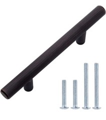 Amazon Basics Euro Bar Cabinet Handle 1/2 inch Diameter 5.38 inch Length 25 Pack
