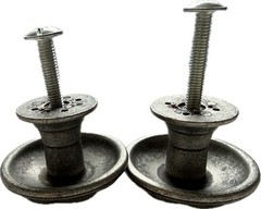 2x Cupboard Drawer Knob Pull 1-3/8″ Spoke Design Pewter Kitchen Bathroom Dresser