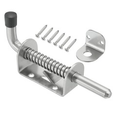 1 Pcs 5 x 1.18 Inches Spring Latch Pin with Screws Buckle Silver