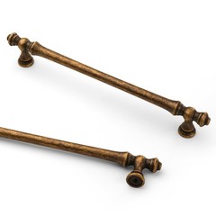Asidrama Antique Brass Cabinet Drawer Pulls 7.5” Hole Center 10 Pack Retro