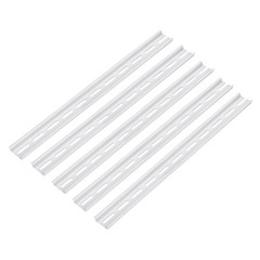 DIN Rail Slotted Aluminum Mounting Guide 13×1.4×0.3 Inch 5 Pcs, Silver