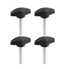 uxcell Clamping Handle Screw Knobs M6 x M6x35mm , 4pcs, White,Silver