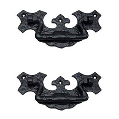 Are phicol Antique Cast Iron Cabinet Ring Drop Pulls pack Of 2 Matte Black F
