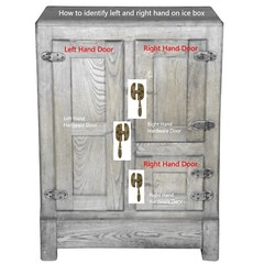 Left or Right Handed Ice Box Latch in Chrome for Antique Oak Refrigerator
