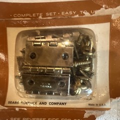 Sears 4 Panel Wood Shutter Hardware Kit Butt Hinges Polished Brass (USA ) Made