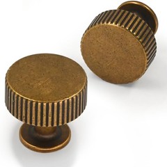 Pack Cabinet Knobs 1-1/Inch(28mm) Single Hole Single Hole Knob 10 Antique Brass