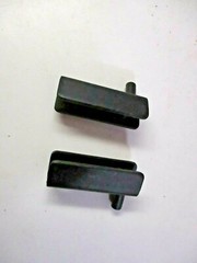 Pair 3/16″ – 1/4″ Glass Cabinet Door U Channel Pivot Hinges Matte Black Set