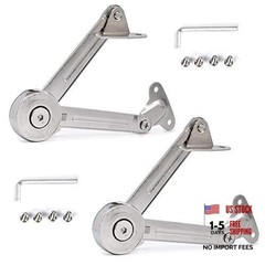 Lid Support Hinge in Satin Nickel Folding Lid Stay Hinge with Soft Normal 2pc