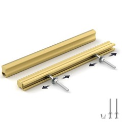 6 Pack 2″ to 8″(51-224 mm) Hole Distance Gold Adjustable Drawer Pulls Gold Ca…