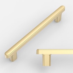 Amerdeco Brushed Gold Cabinet Drawer Pulls 6.3” Hole Center 10 Pack *Read Descri