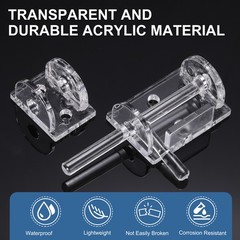 Clear Door Latch, (Transparent)(2Pcs), Hinge Buckle Lock with Hardware Screw Pin