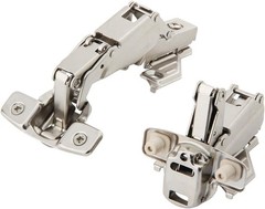 Self-Closing Lazy Susan Hinges with 165° Opening, Steel, Face Mount, 1 Pair