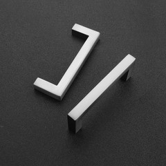 Brushed Nickel Square Solid Cabinet Handles, 3 Inch, 30 Pack | Slim Square Bar D