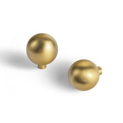 Goo-Ki Brushed Brass Cabinet Knob with 1.0 Dia, Modern Solid Zinc Alloy Drawer K