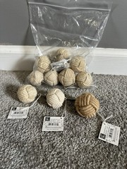 Nautical 10 Piece Knotty Door Knobs – Nautical Drawer Pulls – Jute Rope Drawer