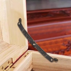 4 Pcs Small Antique Brass Lid Folding Support Hinges – Functional and Stylish