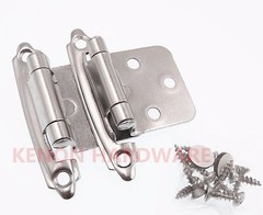 Lot of 30 Pairs /60pcs Self Closing Variable OVERLAY Cabinet Hinges Satin Nickel
