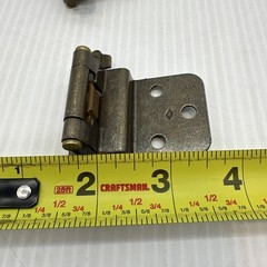 Face Mount Burnished Brass 3/8″ Inset Hinges Self-Closing Set Of 4 {128}