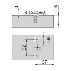 10 Pack NEW Blum hinge plates 174H7100E 0mm for frameless cabinets.