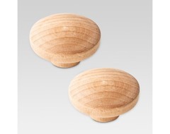 Liberty 085-03-1797 Unfinished Wood 1 3/8″ Round Cabinet & Drawer Knob 2 Pack
