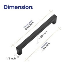 Ravinte 30 Pack 6-1/4 Inch 6-3/4 inch x 1/2 x inch, Matte Black