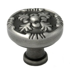 F506 Antique Pewter 1 1/4″ Solid Brass Cabinet Knob Pulls Keeler Richelieu