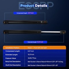 2pcs Front Hood Lift Supports Struts Rods Shocks for Infiniti M35 M45 2006