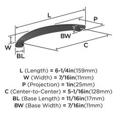 Amerock BP37357 Arc 5-1/16″ Center to Center Arch Cabinet Pull – Bronze
