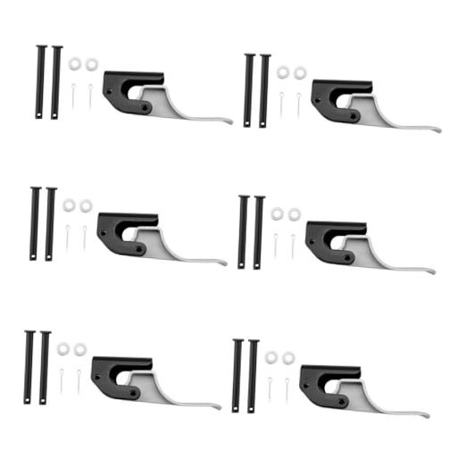 6 Packs Easy-Off Cast Aluminum Tarp Stop Tarp Stops with Body Mount Bracket