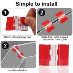 Zorveiio 12Pcs Acrylic Hinges, 35x25mm Self-Adhesive Clear 25x35mm,