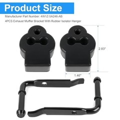 4PCS Exhaust Muffler Rubber Isolator Hanger with Support Bracket – Compatible