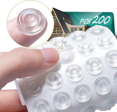 Cabinet Door Bumpers Pack of 200 Self Adhesive Bumpers Pads, Sound Dampening Cir