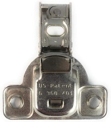 E-Centra Nickel-Plated Metal 106-degree 9/16-inch Overlay Screw-on Face Frame…