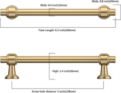10 Pack 5 Inch(128Mm) Champagne Bronze Cabinet Pulls Kitchen Cabinet Handles, Ca